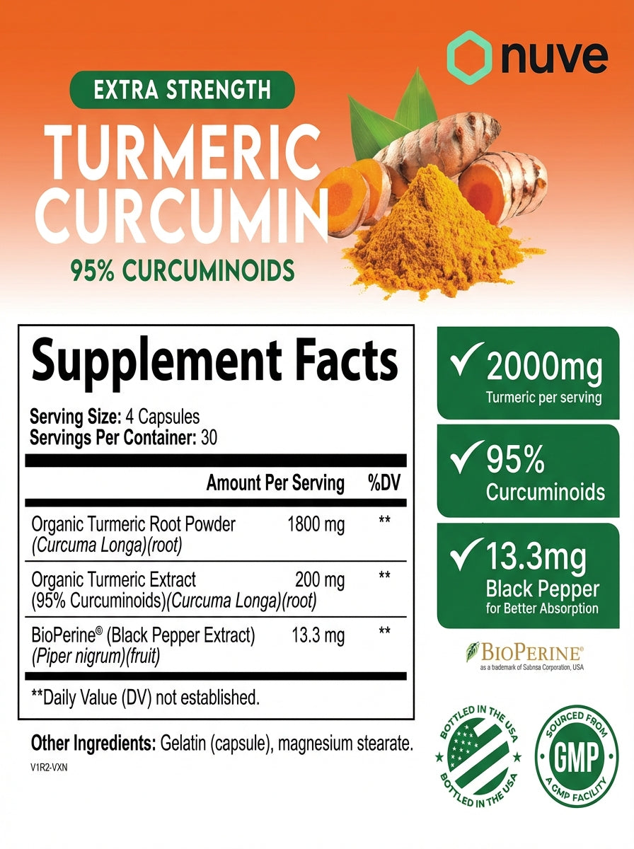 Turmeric Curcumin Supplement for Joint & Mobility Health 30 day